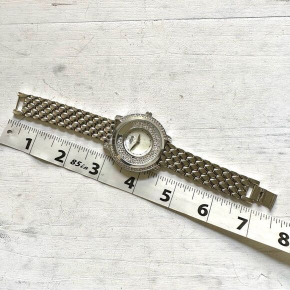 Catherine Malandrino silver tone bling rhinestone watch - Picture 5 of 9
